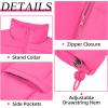 imageZando Puffer Vest Women Outerwear Vests Sleeveless Stand Collar Oversized Zip Up Padded Puffy Winter Gilet Jacket CoatHot Pink