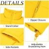 imageZando Puffer Vest Women Outerwear Vests Sleeveless Stand Collar Oversized Zip Up Padded Puffy Winter Gilet Jacket CoatYellow