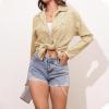 imageZando Sequin Tops for Women Button Down Shirt Sparkly Tops for Women Sparkle Tops for Women Sequin Top Casual Party ClubGold