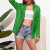 imageZando Sequin Tops for Women Button Down Shirt Sparkly Tops for Women Sparkle Tops for Women Sequin Top Casual Party ClubGreen