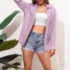imageZando Sequin Tops for Women Button Down Shirt Sparkly Tops for Women Sparkle Tops for Women Sequin Top Casual Party ClubLight Purple