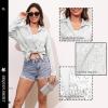 imageZando Sequin Tops for Women Button Down Shirt Sparkly Tops for Women Sparkle Tops for Women Sequin Top Casual Party ClubRoyal Blue