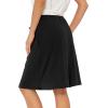 imageZando Tennis Skirts for Women with Pockets Athletic Knee Length Golf Casual Skorts Shorts Sports Drawstring Waist SkirtBlack