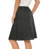 imageZando Tennis Skirts for Women with Pockets Athletic Knee Length Golf Casual Skorts Shorts Sports Drawstring Waist SkirtDark Grey
