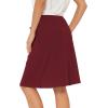 imageZando Tennis Skirts for Women with Pockets Athletic Knee Length Golf Casual Skorts Shorts Sports Drawstring Waist SkirtDark Red