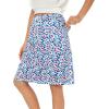 imageZando Tennis Skirts for Women with Pockets Athletic Knee Length Golf Casual Skorts Shorts Sports Drawstring Waist SkirtGraffiti Flower