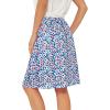 imageZando Tennis Skirts for Women with Pockets Athletic Knee Length Golf Casual Skorts Shorts Sports Drawstring Waist SkirtGraffiti Flower