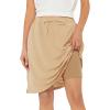 imageZando Tennis Skirts for Women with Pockets Athletic Knee Length Golf Casual Skorts Shorts Sports Drawstring Waist SkirtKhaki