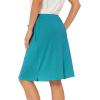 imageZando Tennis Skirts for Women with Pockets Athletic Knee Length Golf Casual Skorts Shorts Sports Drawstring Waist SkirtLight Blue