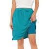 imageZando Tennis Skirts for Women with Pockets Athletic Knee Length Golf Casual Skorts Shorts Sports Drawstring Waist SkirtLight Blue