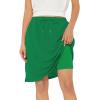 imageZando Tennis Skirts for Women with Pockets Athletic Knee Length Golf Casual Skorts Shorts Sports Drawstring Waist SkirtLight Green