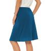 imageZando Tennis Skirts for Women with Pockets Athletic Knee Length Golf Casual Skorts Shorts Sports Drawstring Waist SkirtNavy Blue