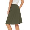 imageZando Tennis Skirts for Women with Pockets Athletic Knee Length Golf Casual Skorts Shorts Sports Drawstring Waist SkirtNavy Green
