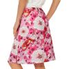 imageZando Tennis Skirts for Women with Pockets Athletic Knee Length Golf Casual Skorts Shorts Sports Drawstring Waist SkirtPink Flower
