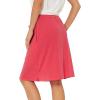imageZando Tennis Skirts for Women with Pockets Athletic Knee Length Golf Casual Skorts Shorts Sports Drawstring Waist SkirtRed