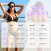 imageZando Womens Thong Bikini Sets Sexy Brazilian Bikinis for Women Tie Knot Ruched Swimsuit Cheeky High Cut Bikini Bathing SuitRainbow