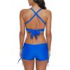 imageZando Womens Two Piece Halter Swimsuit Athletic Push Up Bikini Set Swimwear with Boyshorts Sporty V Neck Bathing SuitZ Royal Blue