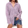 imageZando Sequin Tops for Women Button Down Shirt Sparkly Tops for Women Sparkle Tops for Women Sequin Top Casual Party ClubLight Purple