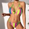 imageZando 2 Piece Sexy Bikinis for Women Halter Straps Crisscross Triangle Bikini Cheeky Brazilian Thong Bikini Bathing SuitHot Air Balloon