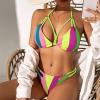 imageZando 2 Piece Sexy Bikinis for Women Halter Straps Crisscross Triangle Bikini Cheeky Brazilian Thong Bikini Bathing SuitHot Air Balloon
