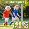 imageZando 4 Pairs Kids Soccer Socks Baseball Softball Socks Youth Athletic Socks Boys Girls Knee High SocksYellowPurpleGreenBlack