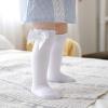 imageZando Baby Girl Socks Cotton Baby Knee High Socks Cute Ruffle Socks for Toddler Girls Infant Uniform Stockings SeamlessMulticolor2 5 Pairs