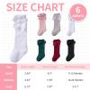 imageZando Baby Girl Socks Cotton Baby Knee High Socks Cute Ruffle Socks for Toddler Girls Infant Uniform Stockings SeamlessMulticolor2 5 Pairs