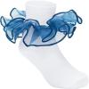 imageZando Girls Ruffle Socks Big Double Lace Turn Cuff Dress Socks Cute Lace Socks for Toddler and Kids 23 Pairs3Navy