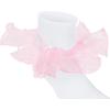 imageZando Girls Ruffle Socks Big Double Lace Turn Cuff Dress Socks Cute Lace Socks for Toddler and Kids 23 Pairs3Pink