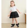 imageZando Girls Ruffle Socks Big Double Lace Turn Cuff Dress Socks Cute Lace Socks for Toddler and Kids 23 Pairs3Pure Black