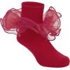 imageZando Girls Ruffle Socks Big Double Lace Turn Cuff Dress Socks Cute Lace Socks for Toddler and Kids 23 PairsBlueBlackWine Red