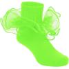 imageZando Girls Ruffle Socks Big Double Lace Turn Cuff Dress Socks Cute Lace Socks for Toddler and Kids 23 PairsGreenYellowPurple