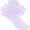 imageZando Girls Ruffle Socks Big Double Lace Turn Cuff Dress Socks Cute Lace Socks for Toddler and Kids 23 PairsPinkBluePurple