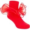 imageZando Girls Ruffle Socks Big Double Lace Turn Cuff Dress Socks Cute Lace Socks for Toddler and Kids 23 PairsRedWine RedBlack