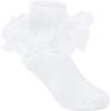 imageZando Girls Ruffle Socks Big Double Lace Turn Cuff Dress Socks Cute Lace Socks for Toddler and Kids 23 PairsWhiteBlue 2