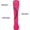 imageZando Pink Soccer Softball Baseball Football Socks for Youth Kids Athletic MultiSport Knee High Tube Socks with Stitches OverTheCalf Socks Unisex Rose Red XS