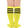 imageZando Toddler Soccer Socks Baseball Softball Football Socks Tube Athletic Socks Uniform Socks Knee High Socks for GirlsA Yellow Black