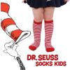 imageZando Toddler Soccer Socks Baseball Softball Football Socks Tube Athletic Socks Uniform Socks Knee High Socks for GirlsRed White Striped