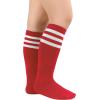 imageZando Toddler Soccer Socks Baseball Softball Football Socks Tube Athletic Socks Uniform Socks Knee High Socks for GirlsRedWhite