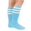 imageZando Toddler Soccer Socks Boys Girls Knee High Striped Tube Socks Kids School Uniform Dress Socks Athletic Long SocksTurquoise  Robal Blue