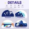 imageZando Toddler Soccer Socks Breathable Kids Football Baseball Socks Cotton Toddler Knee High Socks Pattern Printed SocksBlue Unicorn