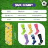 imageZando Toddler Soccer Socks Breathable Kids Football Baseball Socks Cotton Toddler Knee High Socks Pattern Printed SocksPurple Unicorn