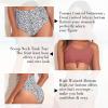 imageZando Women High Waisted Bikini Set Cute Bikinis for Teen Girl Sports Color Block Swimsuit 2 Piece High Cut Bathing SuitLeopard