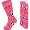 imageZando Toddler Soccer Socks Breathable Kids Football Baseball Socks Cotton Toddler Knee High Socks Pattern Printed SocksPink Soccer Print