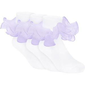 imageZando Girls Ruffle Socks Big Double Lace Turn Cuff Dress Socks Cute Lace Socks for Toddler and Kids 23 Pairs3Purple