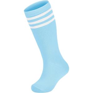 imageZando Toddler Soccer Socks Baseball Softball Football Socks Tube Athletic Socks Uniform Socks Knee High Socks for GirlsBaby BlueWhite