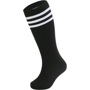imageZando Toddler Soccer Socks Baseball Softball Football Socks Tube Athletic Socks Uniform Socks Knee High Socks for GirlsBlackWhite