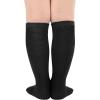 imageZando 3 Pairs Girls Knee High Socks Cotton School Uniform Socks Kids Soccer Socks Outdoor Long Tube Socks 314 Years3 Black
