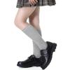 imageZando 3 Pairs Girls Knee High Socks Cotton School Uniform Socks Kids Soccer Socks Outdoor Long Tube Socks 314 YearsBlackWhiteGray