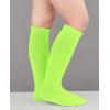 imageZando 4 Pairs Kids Soccer Youth Baseball Football Softball Socks Cotton Girls Uniform Socks Boys Knee High SocksGreen 2Neon Green 2